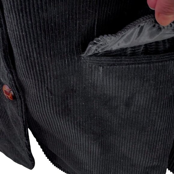 VTG 90s Academia Corduroy Campus Blazer Women’s 16 Black OLD MONEY WHIMSYGOTH - Picture 5 of 9